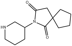 2-(Piperidin-3-yl)-2-azaspiro[4.4]nonane-1,3-dione,1154691-94-7,结构式