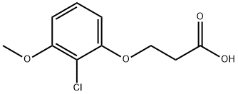 Propanoic acid, 3-(2-chloro-3-methoxyphenoxy)- Struktur