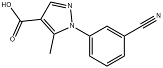 1H-Pyrazole-4-carboxylic acid, 1-(3-cyanophenyl)-5-methyl- Struktur