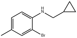 Benzenamine, 2-bromo-N-(cyclopropylmethyl)-4-methyl- 化学構造式