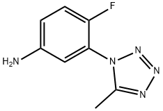 4-Fluoro-3-(5-methyl-1H-1,2,3,4-tetrazol-1-yl)aniline Structure