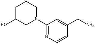 1-[4-(Aminomethyl)pyridin-2-yl]piperidin-3-ol Structure