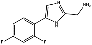 (5-(2,4-二氟苯基)-1H-咪唑-2-基)甲胺 结构式