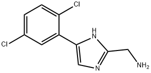 (5-(2,5-二氯苯基)-1H-咪唑-2-基)甲胺 结构式