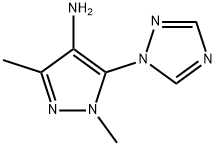 1,3-dimethyl-5-(1H-1,2,4-triazol-1-yl)-1H-pyrazol-4-amine 结构式