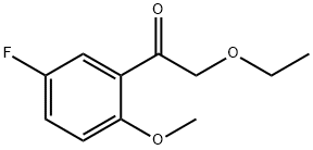 2-Ethoxy-1-(5-fluoro-2-methoxyphenyl)ethan-1-one 化学構造式