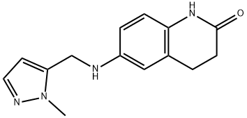 6-{[(1-Methyl-1H-pyrazol-5-yl)methyl]amino}-1,2,3,4-tetrahydroquinolin-2-one Struktur