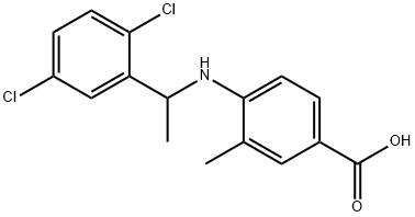 4-{[1-(2,5-二氯苯基)乙基]氨基}-3-甲基苯甲酸,1157325-96-6,结构式