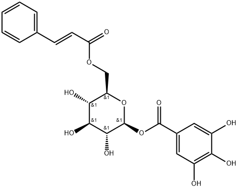 1-O-galloyl-6-O-cinnamoylglucose Struktur