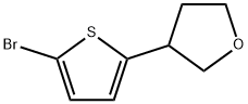 2-Bromo-5-(tetrahyfuran-3-yl)thiophene Struktur