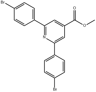 JR-9126, Methyl 2,6-bis(4-bromophenyl)pyridine-4-carboxylate, 97% 化学構造式