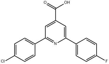 JR-9106, 2-(4-Chlorophenyl)-6-(4-fluorophenyl)pyridine-4-carboxylic acid, 97% Structure