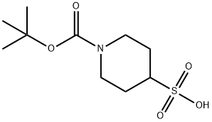1-Piperidinecarboxylic acid, 4-sulfo-, 1-(1,1-dimethylethyl) ester Structure