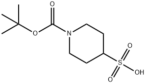 1-Piperidinecarboxylic acid, 4-sulfo-, 1-(1,1-dimethylethyl) ester 化学構造式