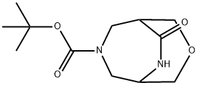 Tert-Butyl 10-Oxo-3-Oxa-7,9-Diazabicyclo[3.3.2]Decane-7-Carboxylate(WX120044) Struktur