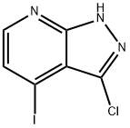 3-chloro-4-iodo-1H-pyrazolo[3,4-b]pyridine 化学構造式