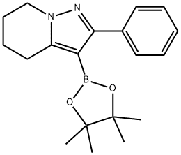 2-phenyl-3-(4,4,5,5-tetramethyl-1,3,2-dioxaborolan-2-yl)-4,5,6,7-tetrahydropyrazolo[1,5-a]pyridine,1160614-72-1,结构式