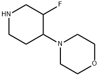 Morpholine, 4-(3-fluoro-4-piperidinyl)- 化学構造式