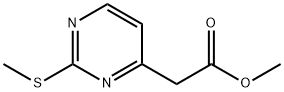 4-Pyrimidineacetic acid, 2-(methylthio)-, methyl ester 结构式