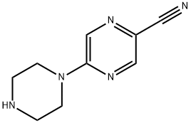 5-(1-Piperazinyl)-2-pyrazinecarbonitrile Struktur