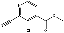 methyl 3-chloro-2-cyano-pyridine-4-carboxylate Struktur