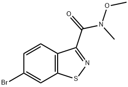1,2-Benzisothiazole-3-carboxamide, 6-bromo-N-methoxy-N-methyl- Structure