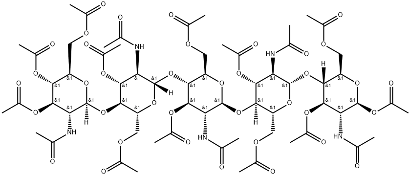 (1β→4)-PentaglucosaMine Peracetate 化学構造式