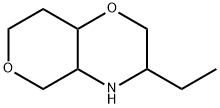 2H,5H-Pyrano[4,3-b]-1,4-oxazine, 3-ethylhexahydro- Structure