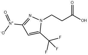 3-[3-nitro-5-(trifluoromethyl)-1H-pyrazol-1-yl]propanoic acid Structure