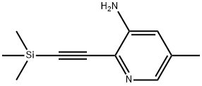 3-Pyridinamine, 5-methyl-2-[2-(trimethylsilyl)ethynyl]- Structure