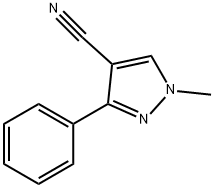 1H-Pyrazole-4-carbonitrile, 1-methyl-3-phenyl- 结构式