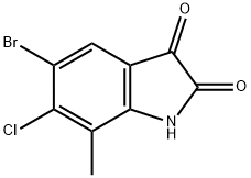 1H-Indole-2,3-dione, 5-bromo-6-chloro-7-methyl- Structure