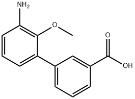 [1,1'-Biphenyl]-3-carboxylic acid, 3'-amino-2'-methoxy- Structure
