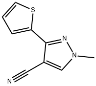1H-Pyrazole-4-carbonitrile, 1-methyl-3-(2-thienyl)- Structure