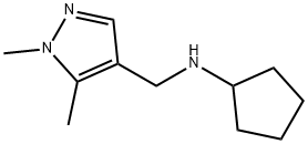 1H-Pyrazole-4-methanamine, N-cyclopentyl-1,5-dimethyl- Struktur