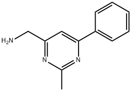 4-Pyrimidinemethanamine, 2-methyl-6-phenyl- 化学構造式