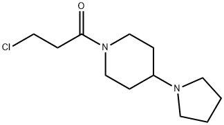 1-Propanone, 3-chloro-1-[4-(1-pyrrolidinyl)-1-piperidinyl]-|3-氯-1-(4-(吡咯烷-1-基)哌啶-1-基)丙-1-酮