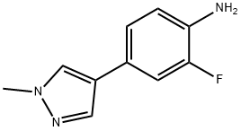 2-氟-4-(1-甲基-1H-吡唑-4-基)苯胺, 1178283-95-8, 结构式