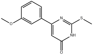 4(3H)-Pyrimidinone, 6-(3-methoxyphenyl)-2-(methylthio)- Structure