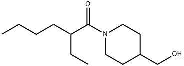 1-Hexanone, 2-ethyl-1-[4-(hydroxymethyl)-1-piperidinyl]- Struktur