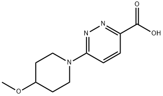 3-Pyridazinecarboxylic acid, 6-(4-methoxy-1-piperidinyl)- Structure