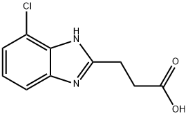 3-(7-Chloro-1H-benzimidazol-2-yl)propanoic Acid 化学構造式