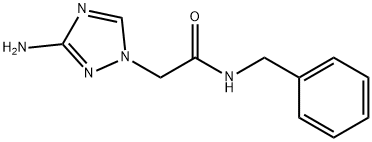 1H-1,2,4-Triazole-1-acetamide, 3-amino-N-(phenylmethyl)- Struktur