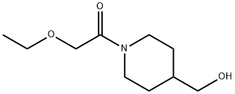 Ethanone, 2-ethoxy-1-[4-(hydroxymethyl)-1-piperidinyl]- Structure