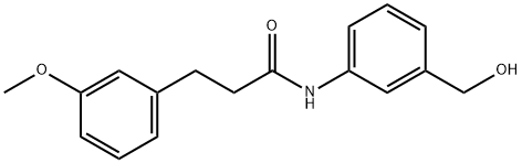 N-(3-(羟甲基)苯基)-3-(3-甲氧基苯基)丙酰胺,1179784-33-8,结构式