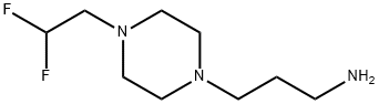 3-[4-(2,2-difluoroethyl)piperazin-1-yl]propan-1-amine Struktur