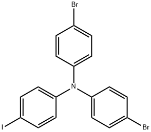 N,N-BIS(4-BROMOPHENYL)-4-IODOPHENYLAMINE, 1179856-88-2, 结构式