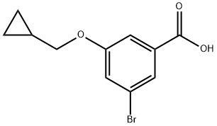 Benzoic acid, 3-bromo-5-(cyclopropylmethoxy)- Struktur