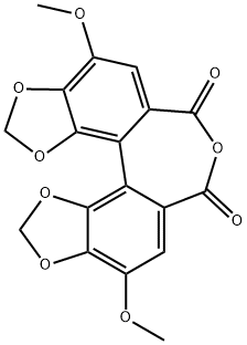 Oxepino[4,3-e:5,6-e']bis[1,3]benzodioxole-6,8-dione, 4,10-dimethoxy- Struktur