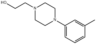 1-Piperazineethanol, 4-(3-methylphenyl)- 化学構造式